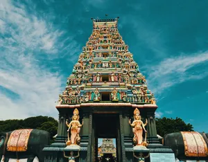 temple under blue sky jigsaw puzzle