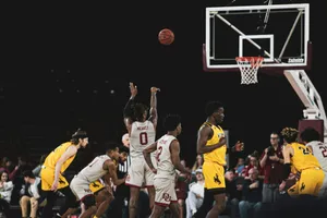 man shooting the ball on the free throw line jigsaw puzzle