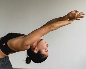 woman stretching arms jigsaw puzzle