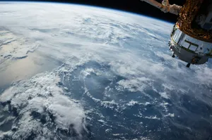 view of Earth and satellite jigsaw puzzle