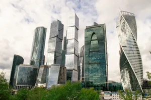 A view of the modern skyscrapers and high rises in Moscow, Russia's business district. jigsaw puzzle