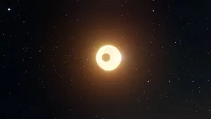 A captivating view of a solar eclipse set amidst a star-filled night sky. jigsaw puzzle