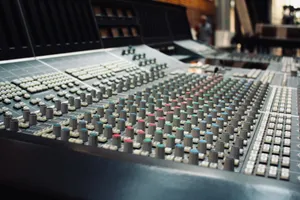 Close-up of a professional audio mixing console in a recording studio in Ciudad de México, Mexico. jigsaw puzzle