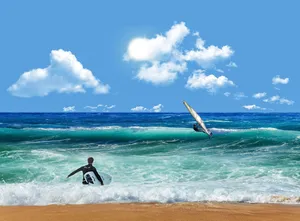 surfing jigsaw puzzle