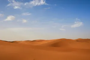 a desert landscape with blue sky and clouds jigsaw puzzle