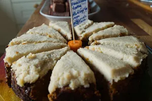 a cake that has been cut into pieces jigsaw puzzle