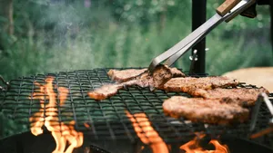 grilled meat on charcoal grill jigsaw puzzle
