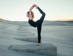 shallow focus photo of woman in black sleeveless shirt doing yoga jigsaw puzzle