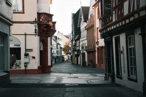 Charming street view of historic Neustadt, showcasing traditional architecture and a quiet atmosphere. jigsaw puzzle