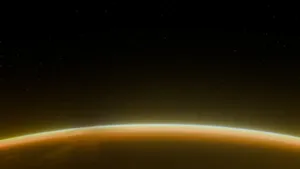 Breathtaking image of Earth from space at sunrise, highlighting its curvature and atmosphere. jigsaw puzzle