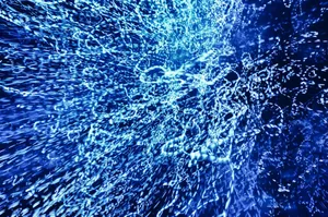 Vivid abstract image of dynamic blue light patterns creating a captivating visual effect. jigsaw puzzle
