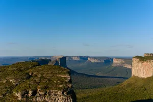 Vast canyons and cliffs under a clear blue sky jigsaw puzzle