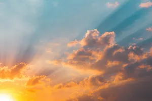 sunset sky with clouds and rays jigsaw puzzle