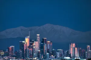 city skyline during night time jigsaw puzzle