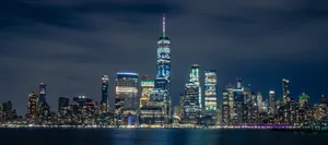 city skyline during night time jigsaw puzzle