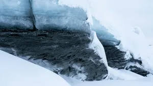 a large iceberg that is partially submerged in the water jigsaw puzzle