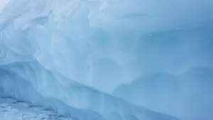 a man standing in the middle of an ice cave jigsaw puzzle