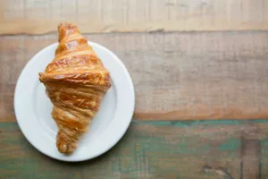 baked pastry on white ceramic saucer jigsaw puzzle