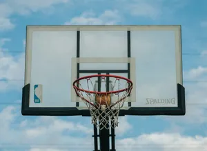 a basketball hoop with a sky background jigsaw puzzle
