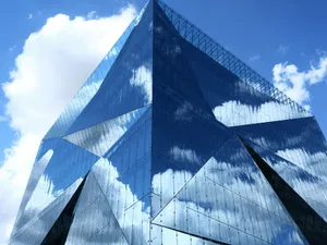 blue and white glass building under blue sky during daytime jigsaw puzzle