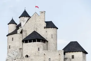 white and black castle with flag of Poland jigsaw puzzle