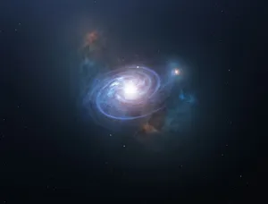 a spiral galaxy with stars in the background jigsaw puzzle