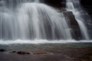 Gentle cascade of a waterfall in Idukki, Kerala, India, flowing gracefully over rocks. jigsaw puzzle