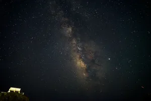 Captivating view of the Milky Way galaxy in a starry night sky, perfect for astronomy enthusiasts. jigsaw puzzle