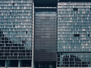 Close-up of a modern glass office building facade in Sydney, Australia. jigsaw puzzle