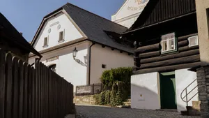 Discover historic log and white buildings in Stramberk, Czechia's charming town. jigsaw puzzle