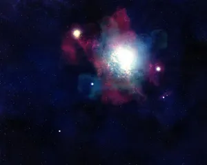 A stunning cosmic view highlighting vibrant nebulae and sparkling stars in deep space. jigsaw puzzle