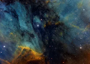 A mesmerizing view of a nebula amidst starry skies, showcasing the beauty of the universe. jigsaw puzzle