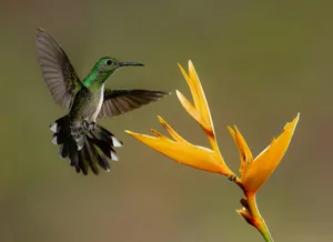 grey bird and yellow flower jigsaw puzzle