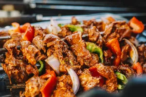 cooked food on stainless steel tray jigsaw puzzle