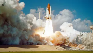 Space Shuttle Challenger launches from Kennedy Space Center jigsaw puzzle