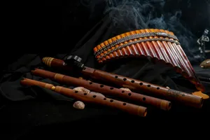 a group of musical instruments sitting on top of a table jigsaw puzzle