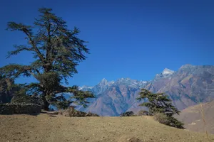 Scenic view of majestic Himalayan mountains in Juphal, Karnali Province, Nepal. jigsaw puzzle