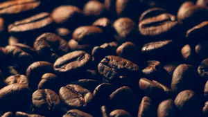 Detailed macro shot of roasted coffee beans showing rich texture. jigsaw puzzle