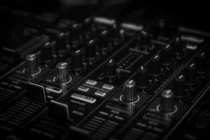 Detailed photo of an audio mixer showing knobs and controls, perfect for technology-related themes. jigsaw puzzle