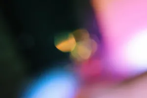 Colorful abstract bokeh image with vibrant blurred lights creating a dreamy effect. jigsaw puzzle