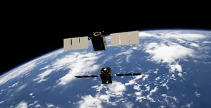 a satellite satellite flying over the earth jigsaw puzzle