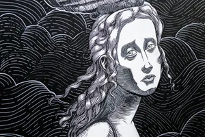 woman illustration painting jigsaw puzzle